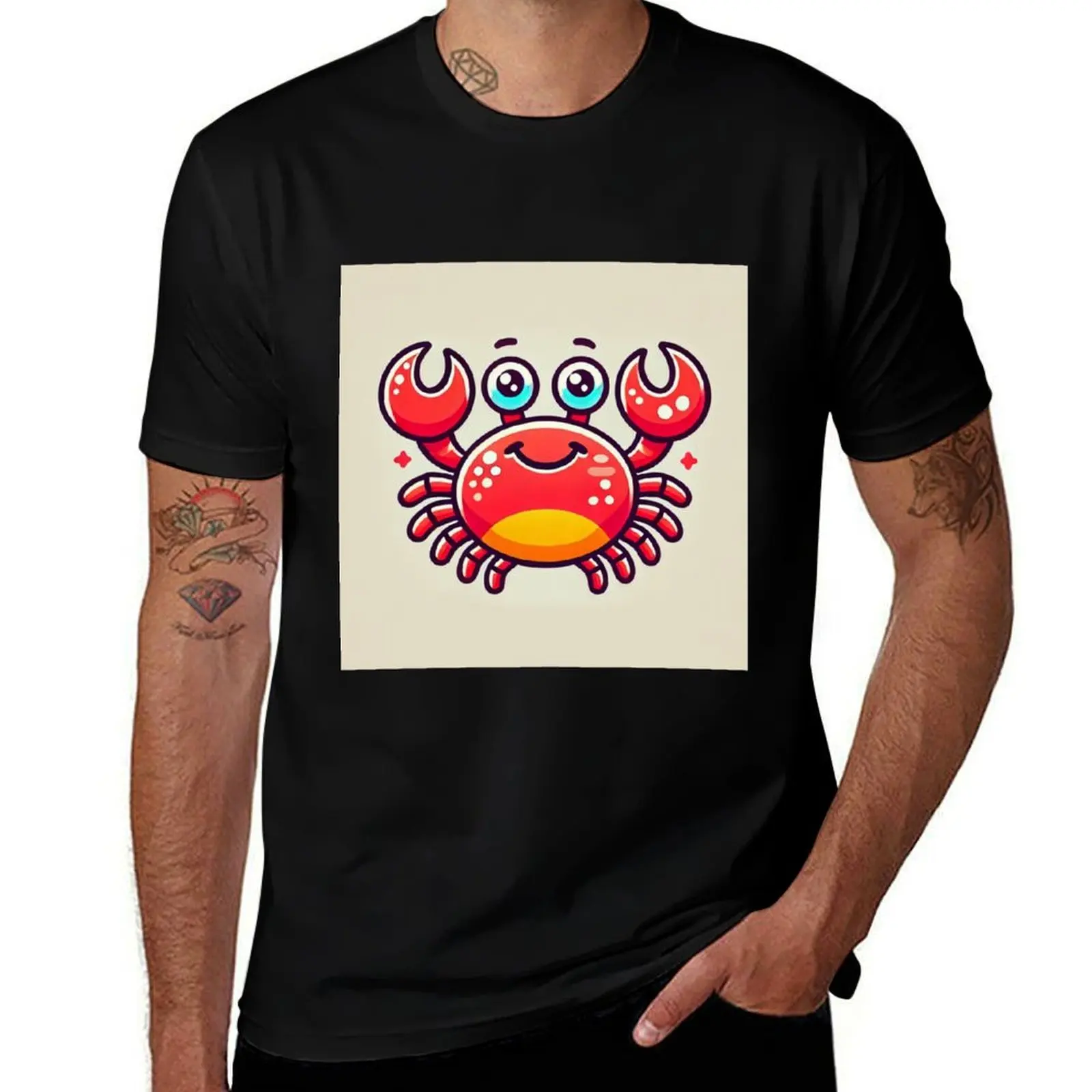 

crab cartoon T-Shirt blue archive Man t-shirt graphic tee shirt anime shirt Men's t-shirt