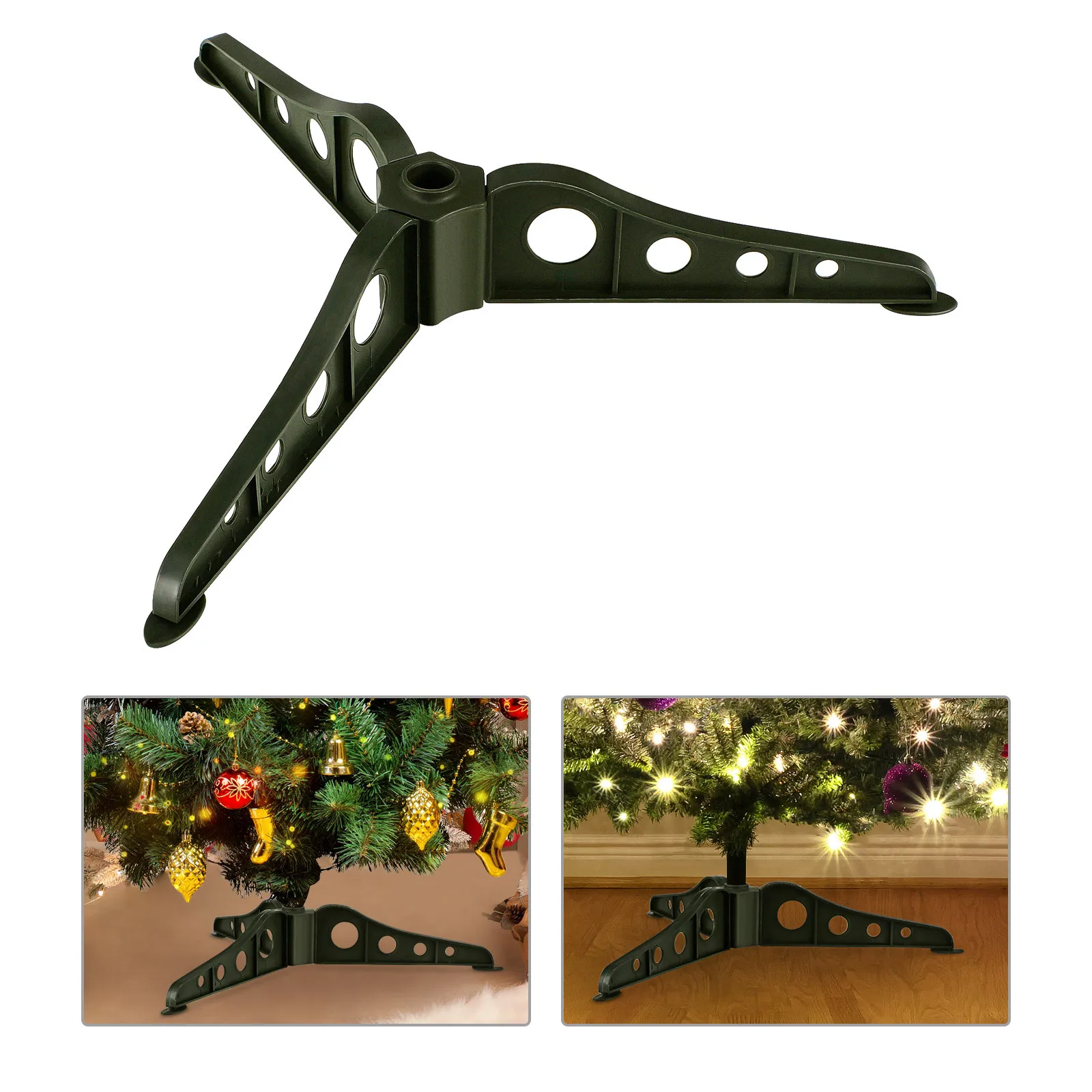 

Christmas Tree Stand Artificial Xmas Tree Base Detachable Plastic Holder Replacement Table Decor Party Winter Holiday