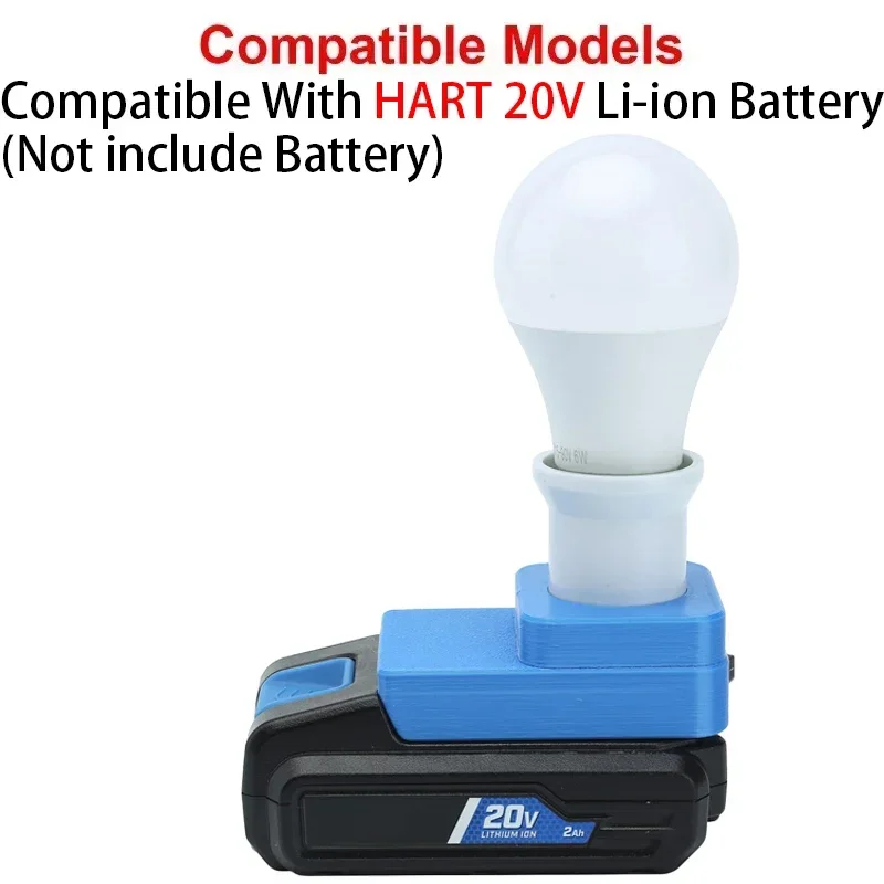 Portable E27 Work Light for HART 20V LI-ion Battery Portable LED Tool Light E27 Socket Bulb(NO Battery)