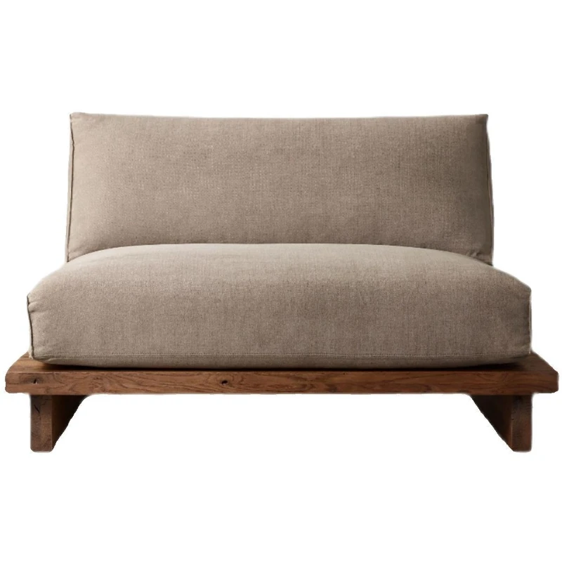 

Solid wood sofa wabi sand wind old coffee shop industrial style sofa Nordic simple living room famous back chair