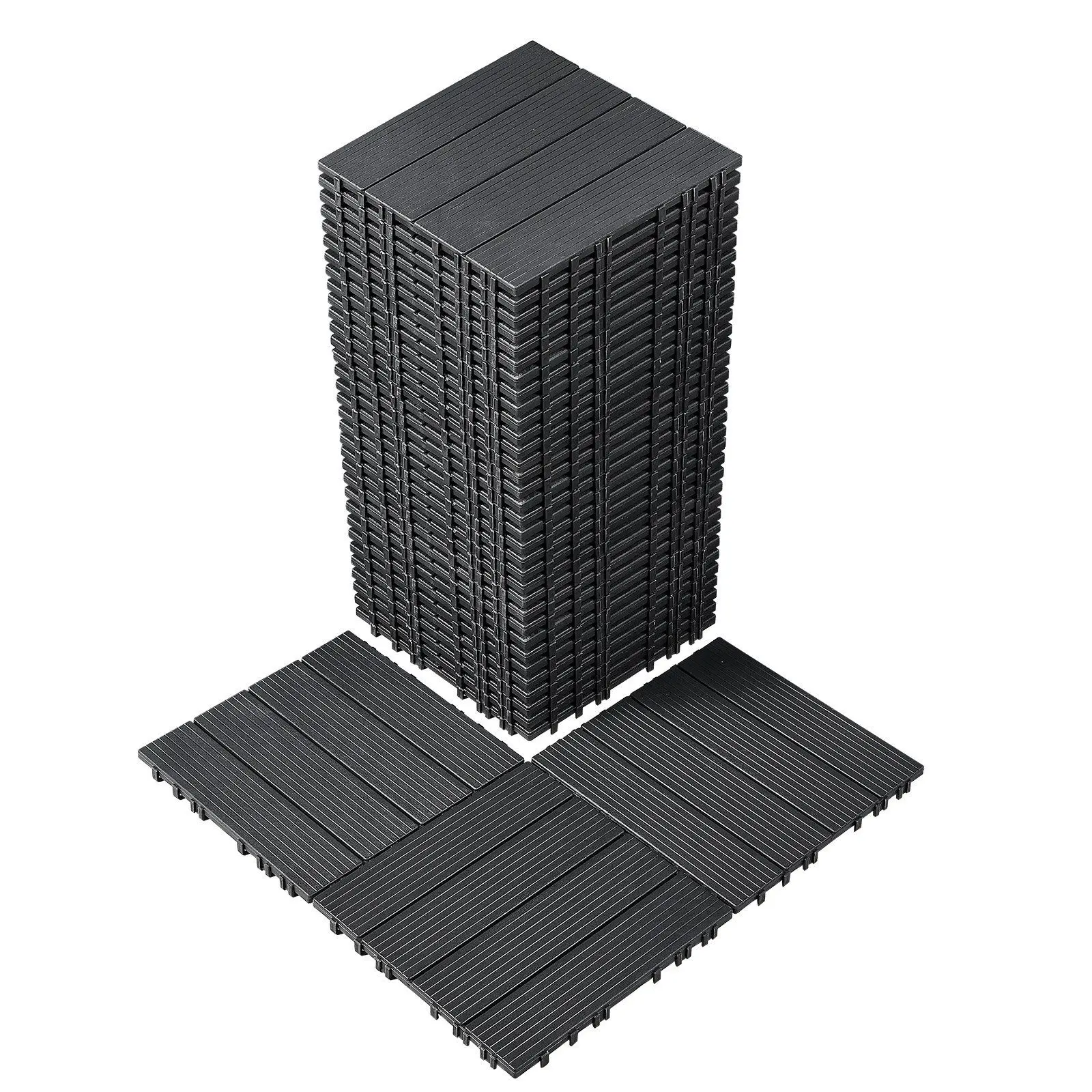 

Interlocking Deck Tiles 36 Pack 12"x12" Plastic for Porch, 440 Lbs Load Capacity, Outdoor Flooring