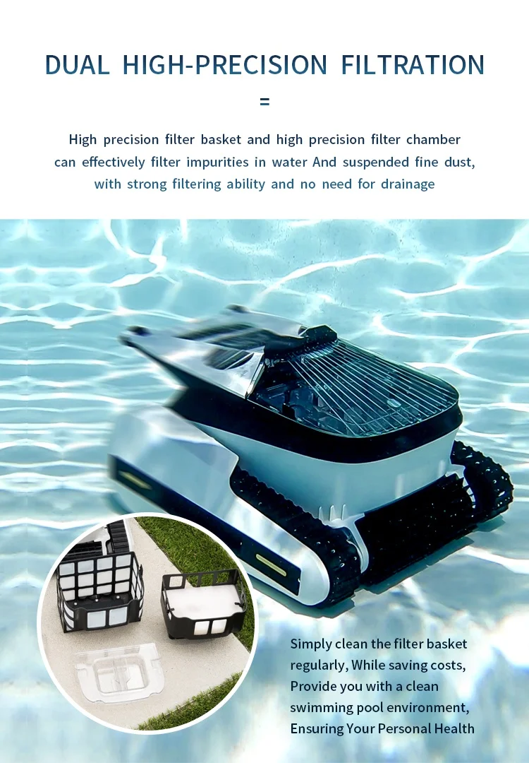 Cordless wall climbing vacuum cleaner new swimming pool automatic cleaner robot