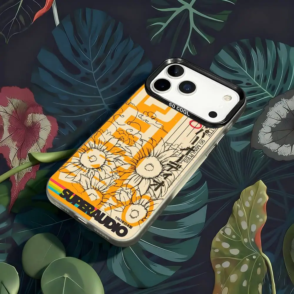 حافظة هاتف VHS Sakura Rewind لهاتف iPhone 17,16,15,14,13,12,X,8,Pro,Max,Plus,E,SE4,Air,Mini IMD أسود غير لامع