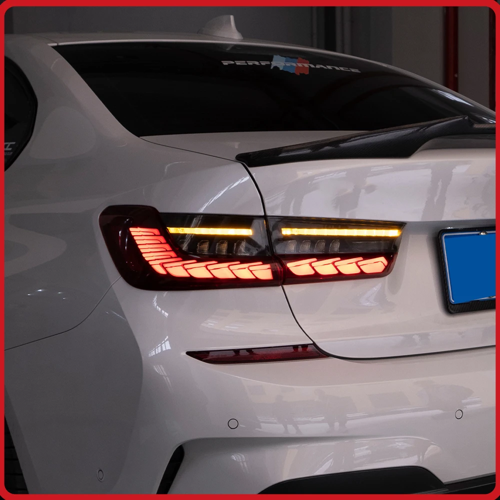 For BMW 3 Series G20 G28 2020-2024 Taillights Assembly Upgrade LED Streamer Turn Signal Light Startup Effect Dragon Scale