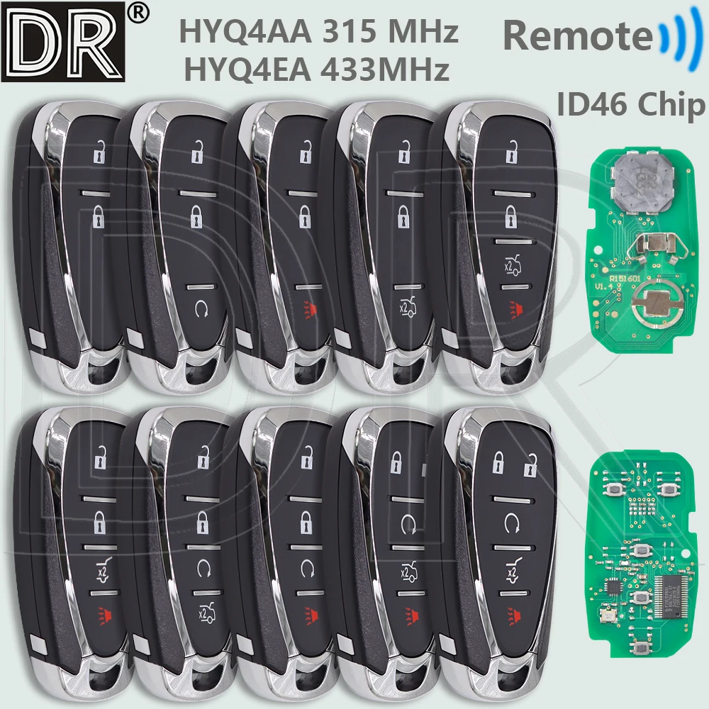 DR 315/433MHz ID46 Chip Car Remote Key For Chevrolet HYQ4AA HYQ4EA Malibu Cruze Spark Camaro Equinox Volt Blazer Traverse Sonic