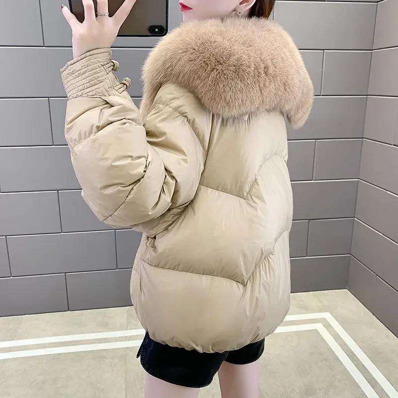 Novas mulheres jaqueta de inverno casaco de pele de imitação feminina solto tamanho grande parkas solto outwear grosso quente casaco moda