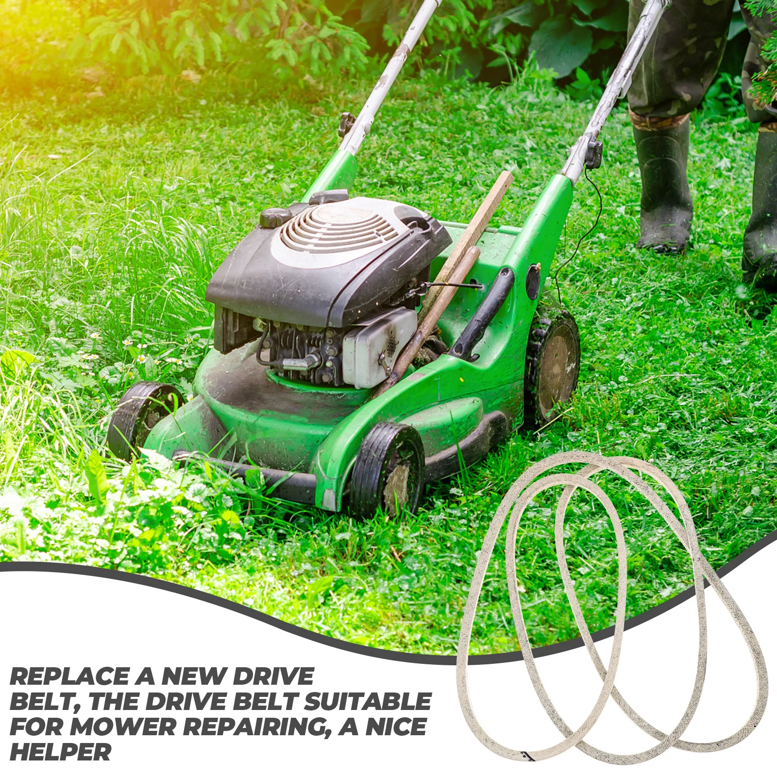 

Premium Triangle For Lawn Replacement Durable Outdoor Garden Mower Parts Strong Transmission Heat Resistant Drive Belt