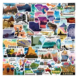 10/30/50 Pcs United States Travel City Map Waterproof Graffiti Stickers Notebook Laptop Car DIY Removable Decoration Kids Decals