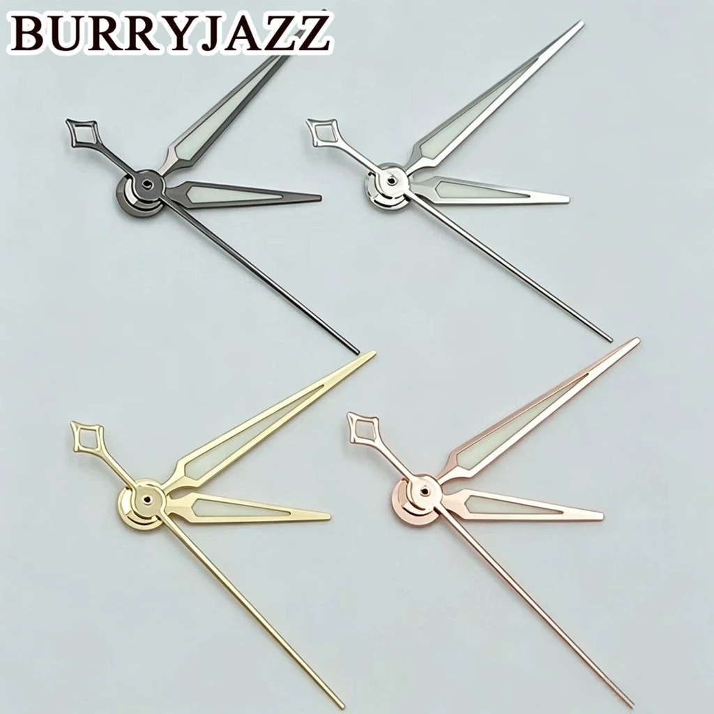 Green Luminous Watch Hands Silver Gun Gold Rose Optional Fit NH34 NH35 NH36 4R35 4R36 7S36 7002 Movement Watch Replacement Parts