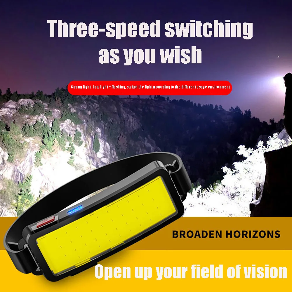 

Professional Headlamp Super Powerful Front Light Usb Charging Bright Head Flashlight Strong Battery Portable Headlight Hiking