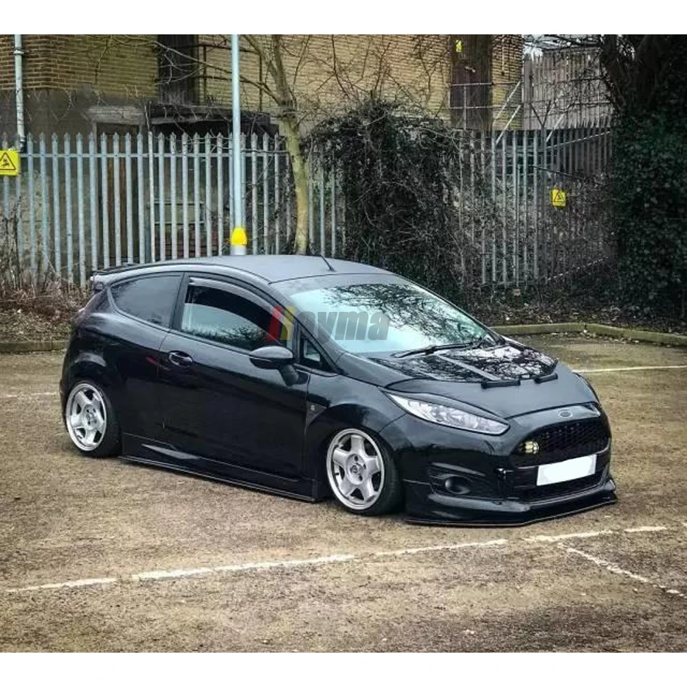 Front Headlight Cover Sticker Head Lamp Eyebrow Eyelid Covers For Ford Fiesta facelift MK7.5 2013 - 2017 carbon fiber eyebrows