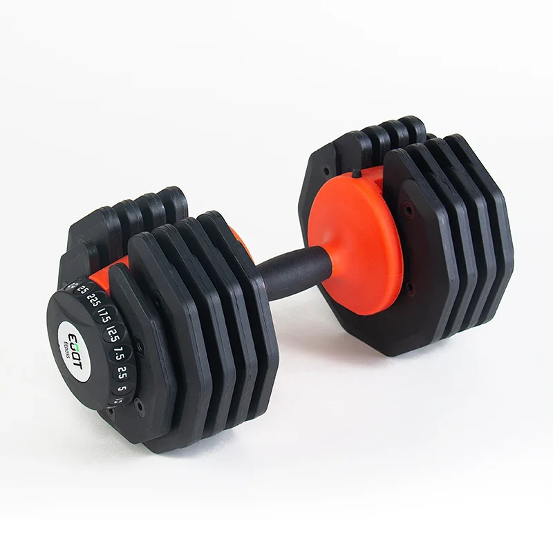 China manufacturer 55lbs octagonal cast iron home fitness weight core mancuernas adjustable dumbbell set image 2