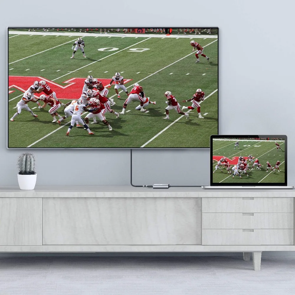 4K UHD Display USB C Thunderbolt3 Dual HD Extend 2 Monitors USB 3.0 Hub Type-C Dock PD Fast Charging for Macbook Pro Air