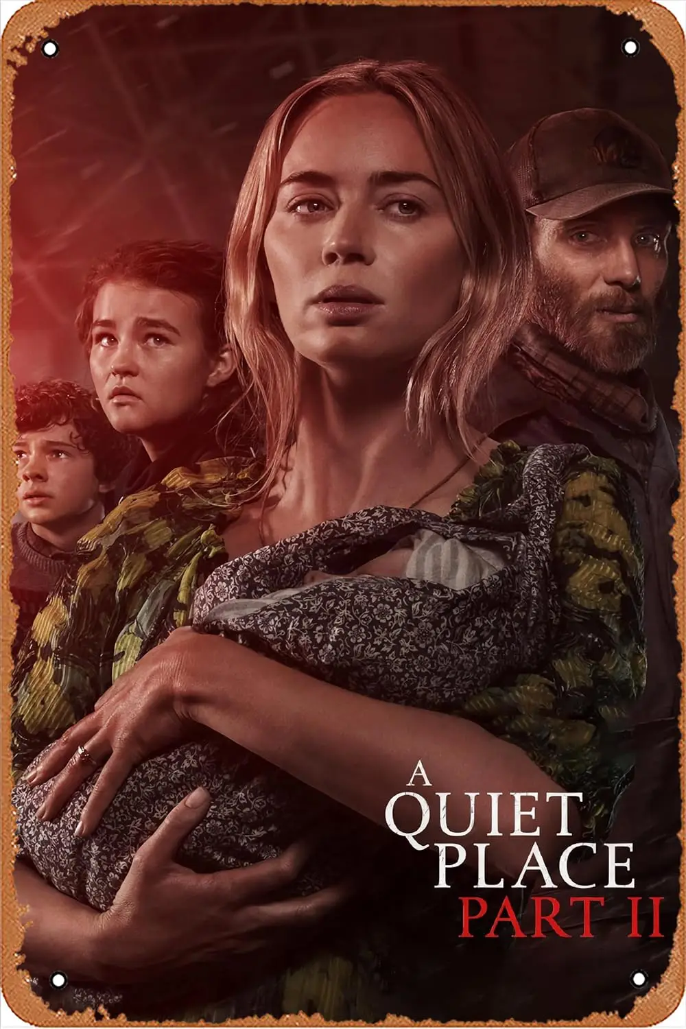 A Quiet Place Horror Movie Poster On The Wall Metal Tin Sign/Metal Plaque Metal Sign Retro Vintage Metal 8 X 12 Inc sign