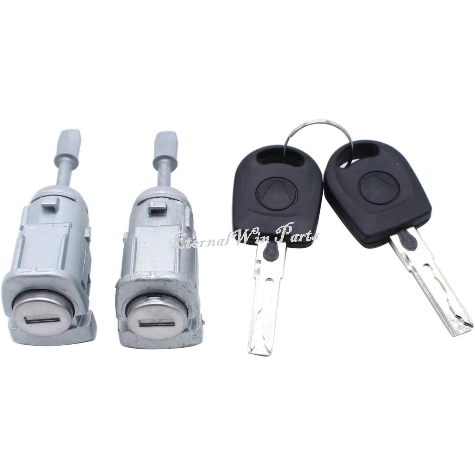 2Pcs Door Lock Barrel Cylinder 604837167 604837168 Front Left Right Replacement for VW Polo Fox Golf 4 Bora Skoda Fabia