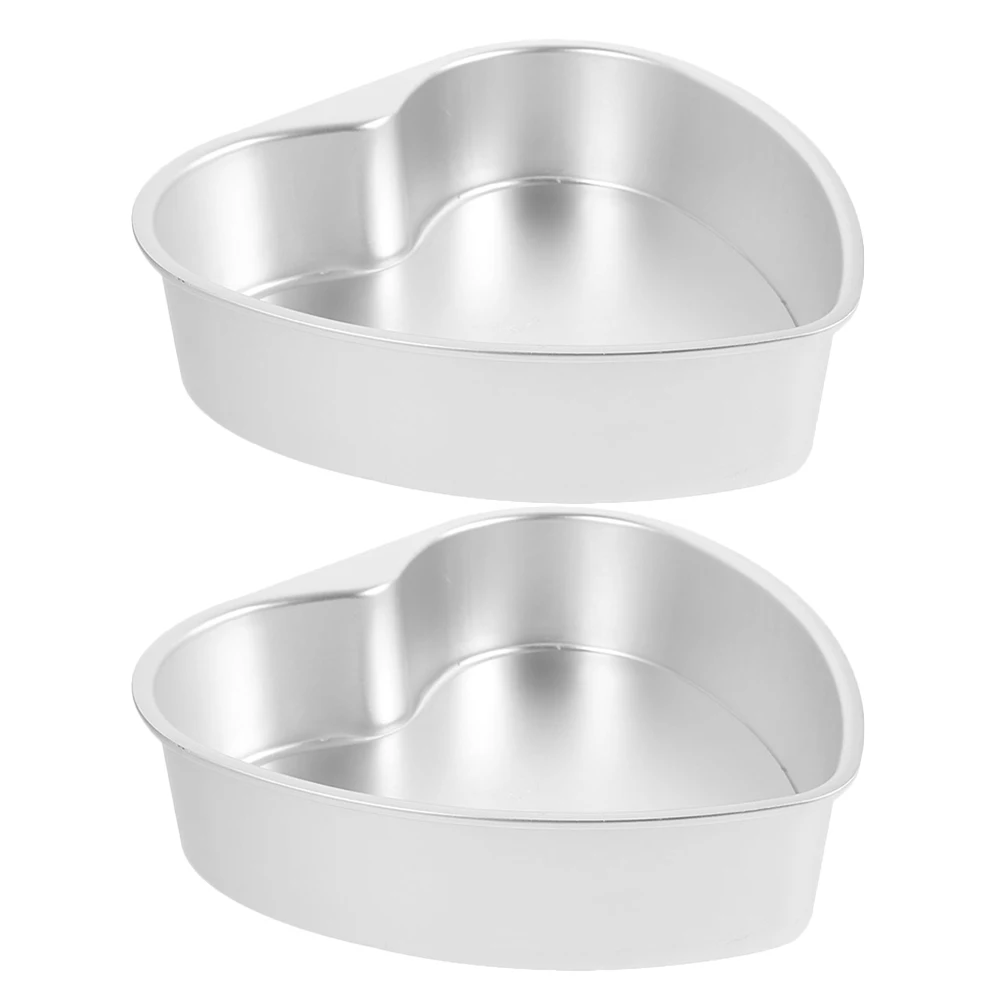 

2 Pcs Heart-Shaped Mold Cake Pans Shapes Detachable Baking Tin for Kitchen Household