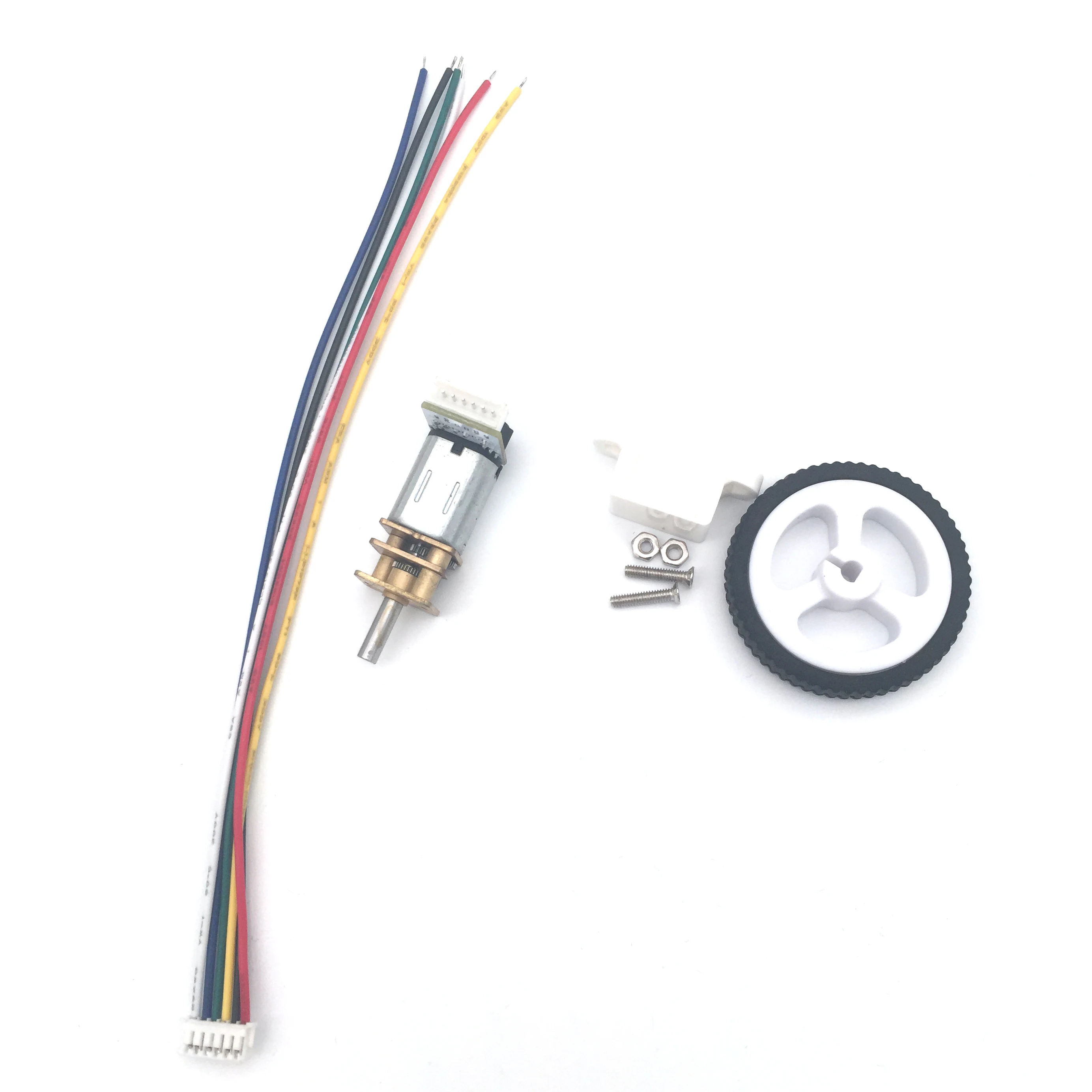 N20 Micro Gear Motor DC 3/612V Encoder Motor Gear Electric Mini Motor with 34mm Wheel Mounting Bracket Coupling Kit Gear Motor