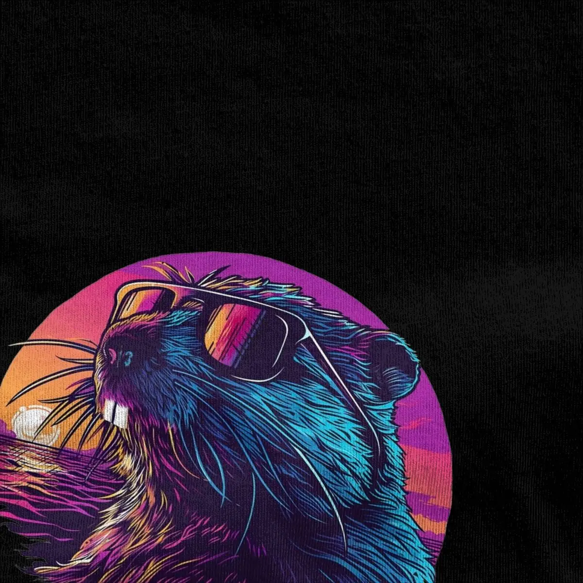 Camiseta de algodón para parejas, Camisa de algodón con diseño de castor polaco Synthwave, Meme, Bobo, Kurwa, novedad de verano