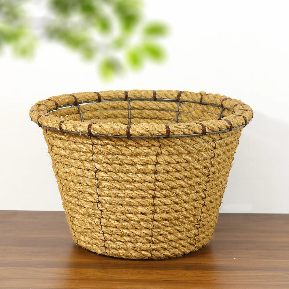 Living room floor-to-ceiling balcony succulent flower stand rack wrought iron hand-woven