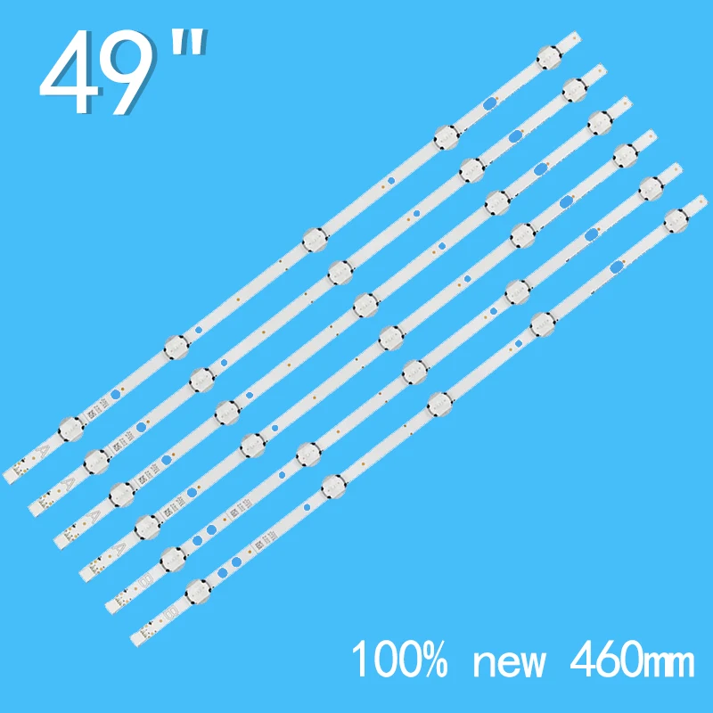 6pcs 49 inch LED TV Backlight Strip VESTEL 490DRT VNB A/B-TYPE REV0.8 for JVC LT-49C770(A) VES490UNDS 49L3753DB 49HE4000