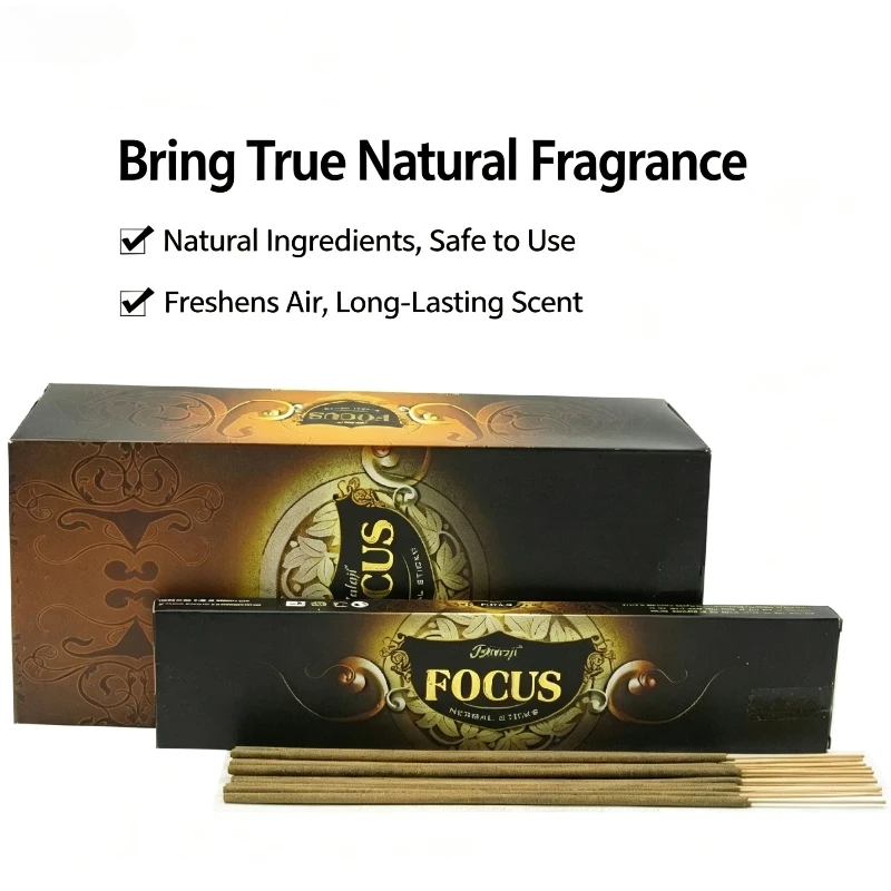Indian Imported Natural Sandalwood Incense Sticks, Indoor Aromatherapy for Home, Air Purification, Odor Removal & Worship