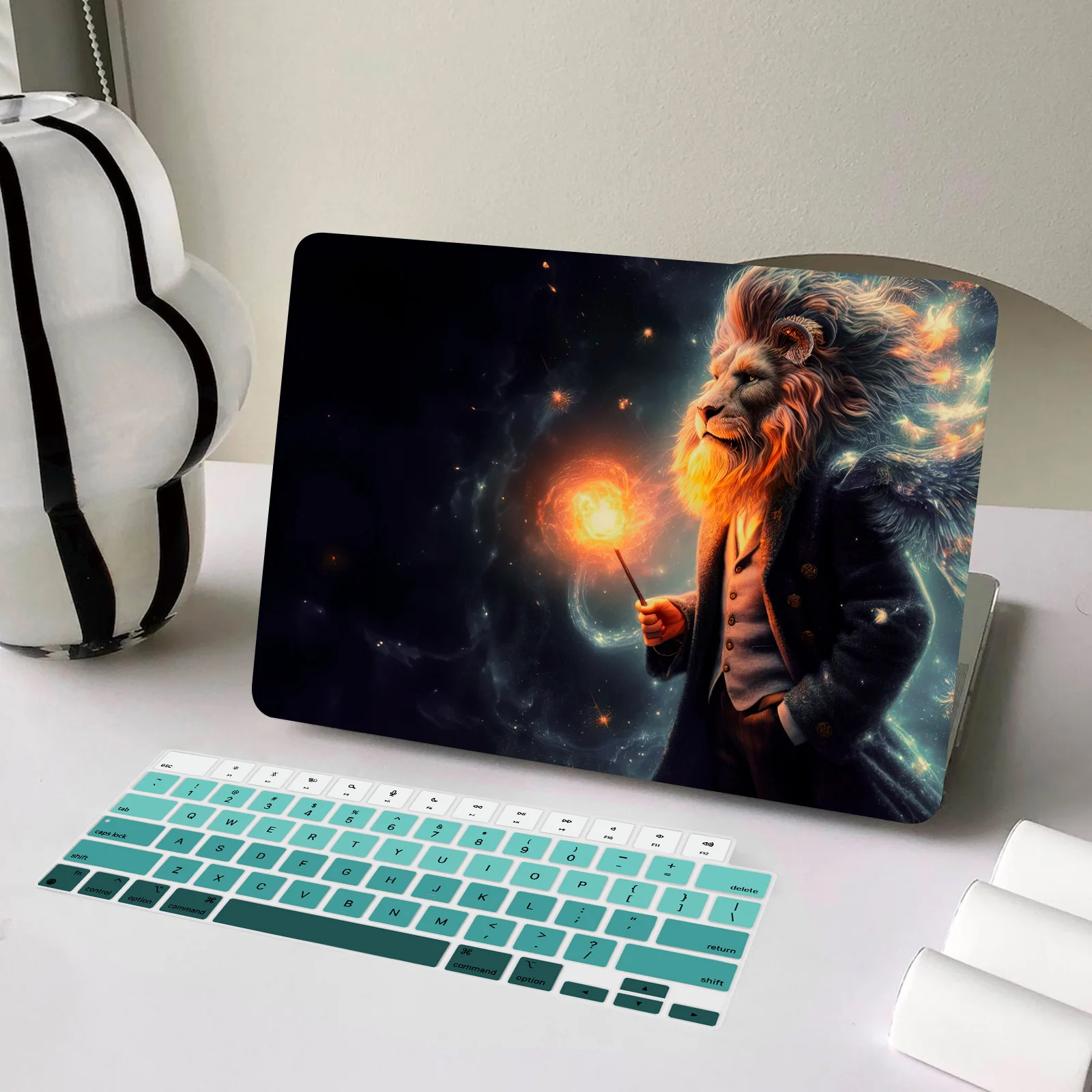 Magician Lion print case for MacBook M1 M2 M3 Air case A2681 A2941 A3113 A3114 Pro case 14 16inch A2992 A2991 A2918 A2780 Retina