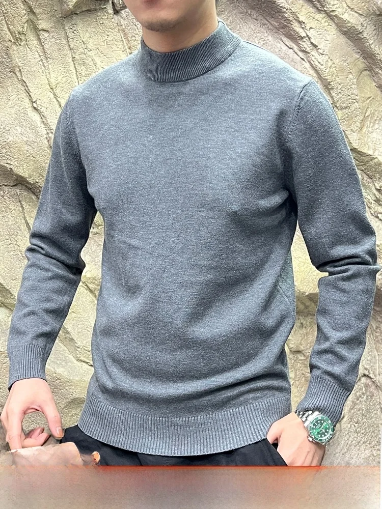 

Итальянский вязаный свитер из смеси шерсти High Ne, повседневный свободный крой, длинный свек, удобный дышащий мужской осенний модный свитер