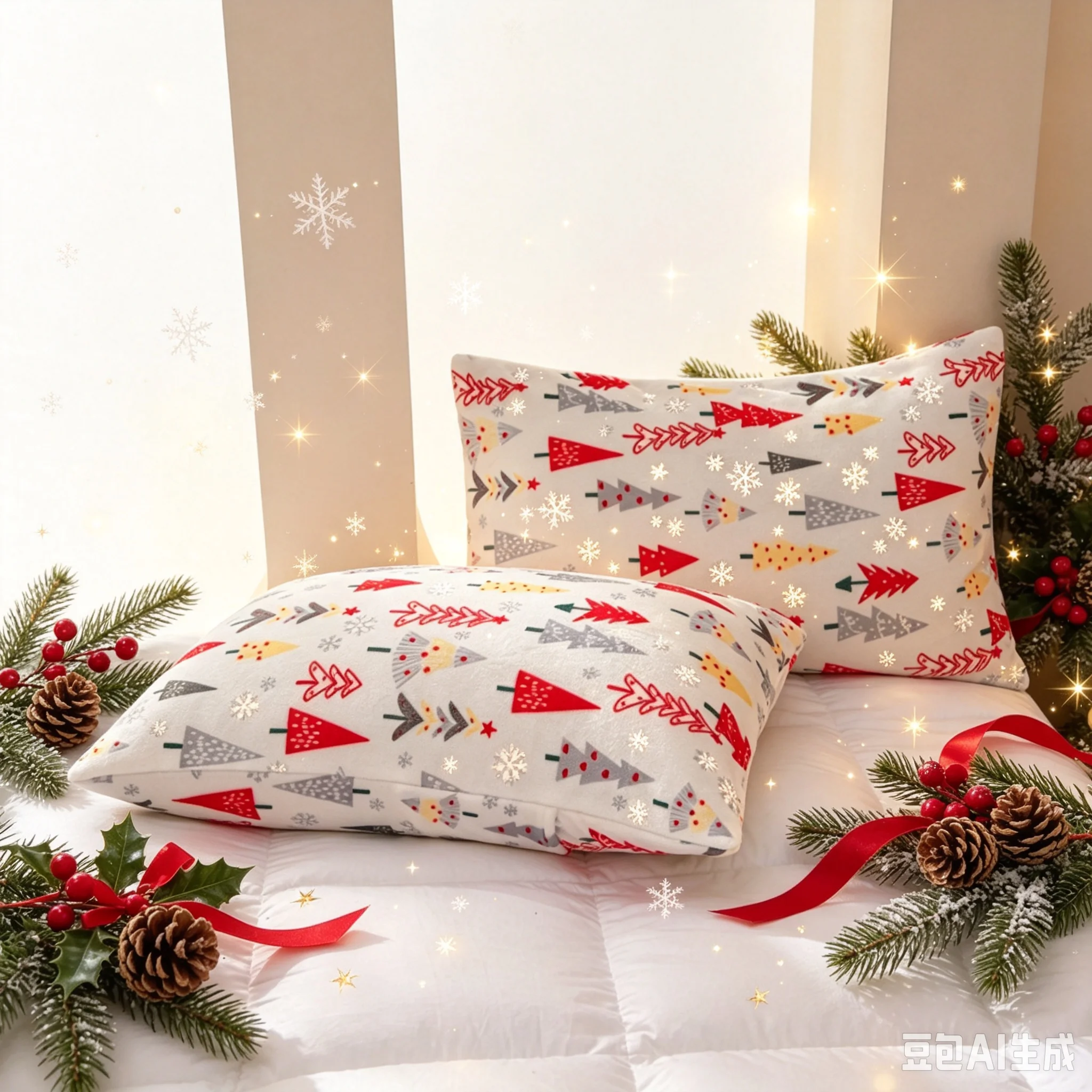 Christmas Decorative Pillowcase (Pillow Insert Not Included)
