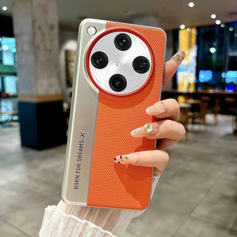 

For OPPO Find X8,X8 Pro Case ELVEV Electroplating Triangle Pattern PU Leather Hard PC Camera Style Protection Phone Cover