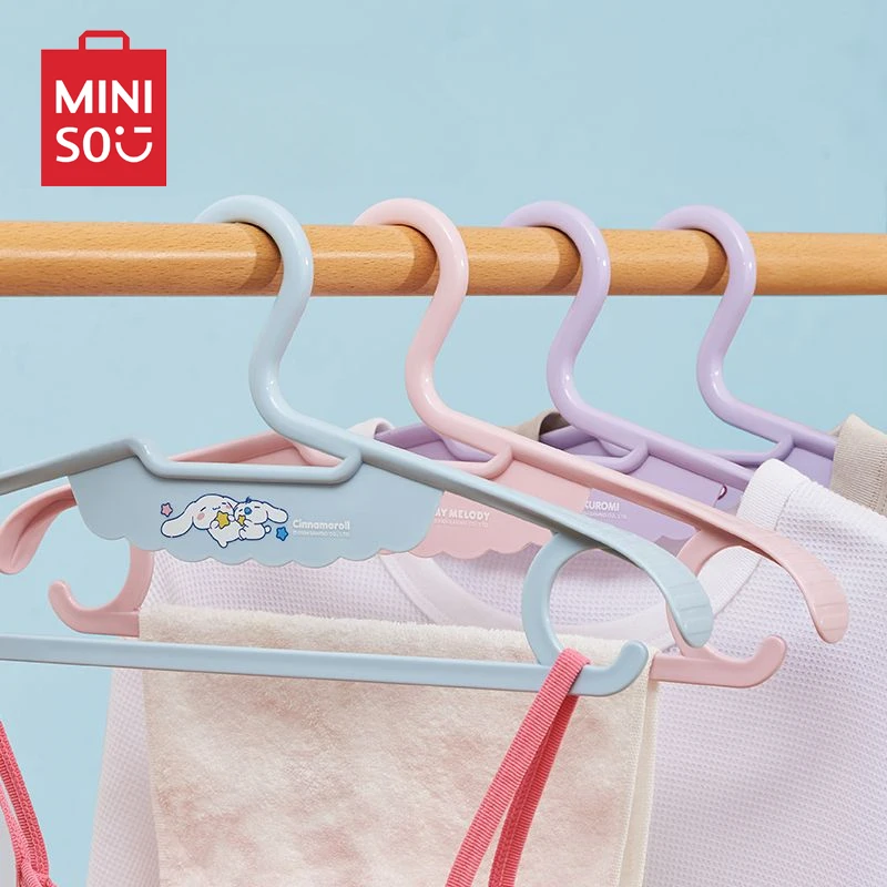 MINISO sanrio cute melody cinnamoroll Clothes rack with no marks and dual use widened non-slip and not bulging Drying Racks