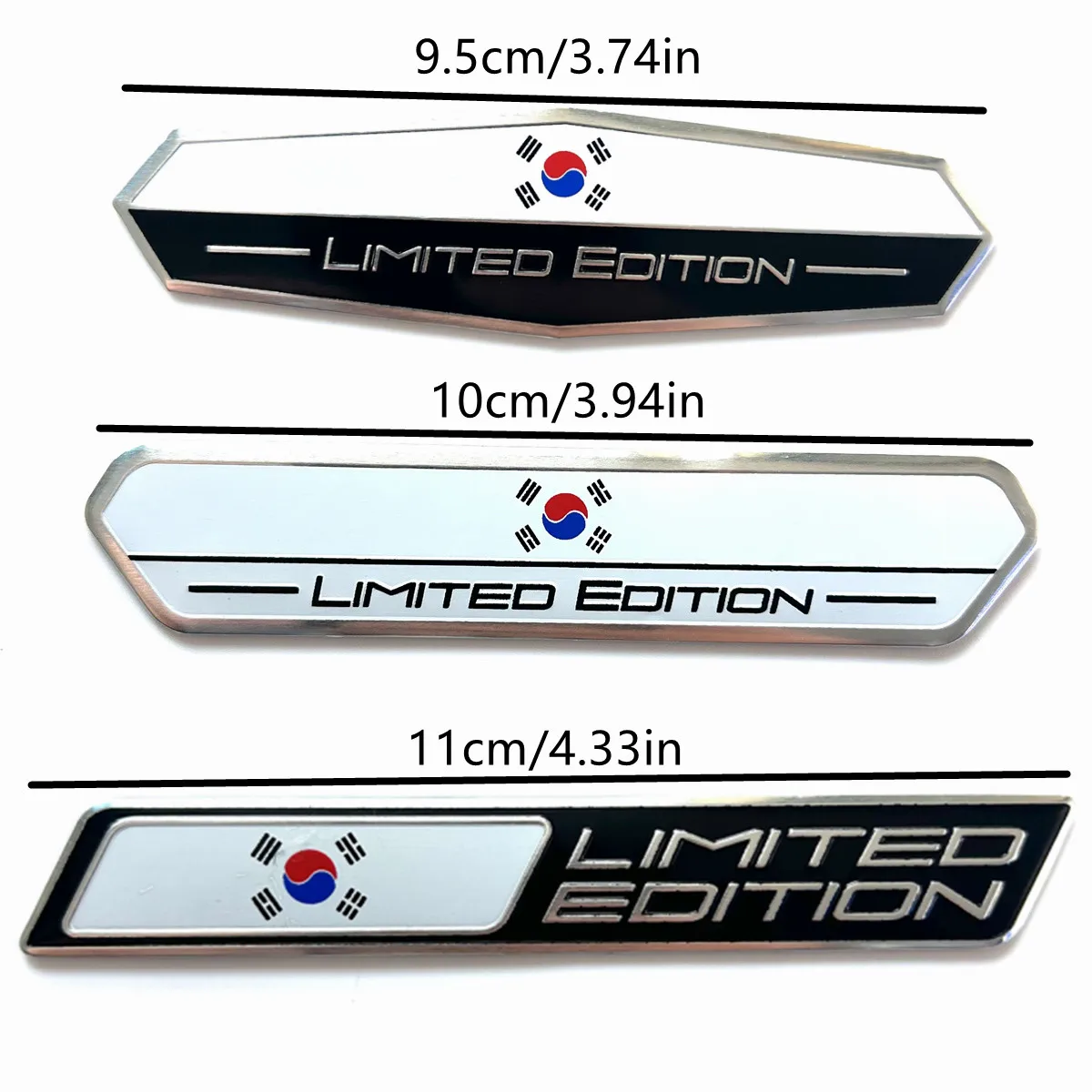 Limited Edition South Korea National flag Aluminium Adhesive Emblem Rear Trunk Badge Fender Sticker Body Decal car emblem
