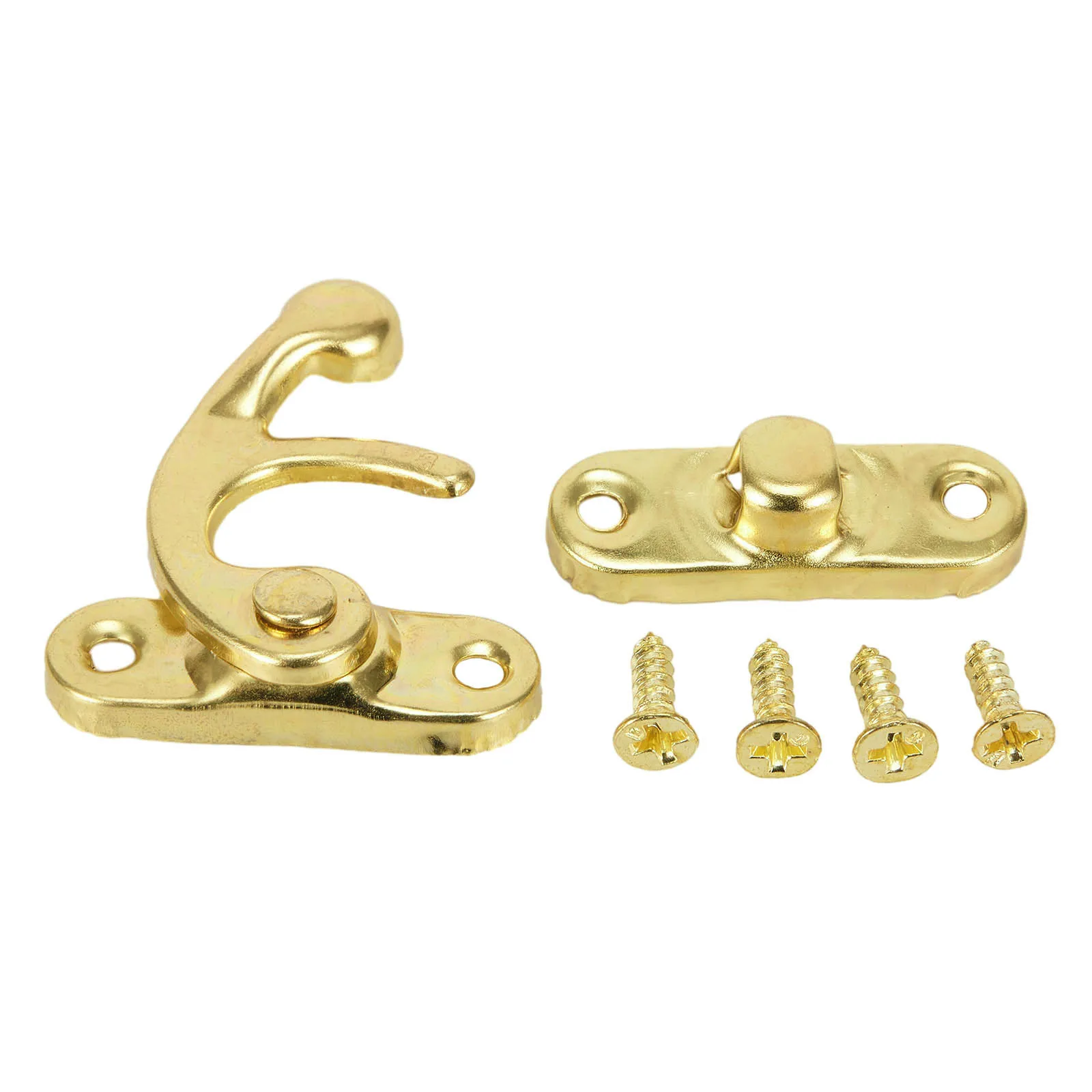 30 Uds. Cerraduras de bocinas con 120 Uds. De tornillos para joyería, caja de madera, candado de hierro de bronce antiguo para el hogar, accesorios de bloqueo de gancho con cerrojo