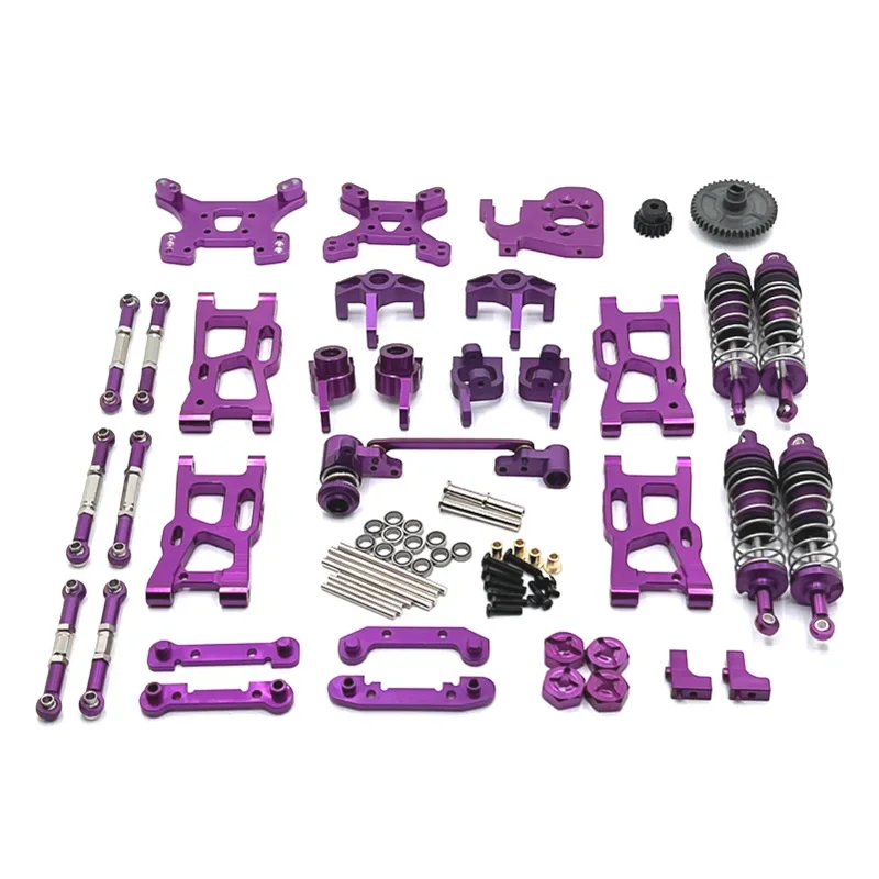 Wltoys 144001 144010 124017 124019 124007   RIaarIo XDKJ-001 XDKJ-006 AM-X12 Metalen Upgrade Onderdelen Kit RC Auto OP Accessoires