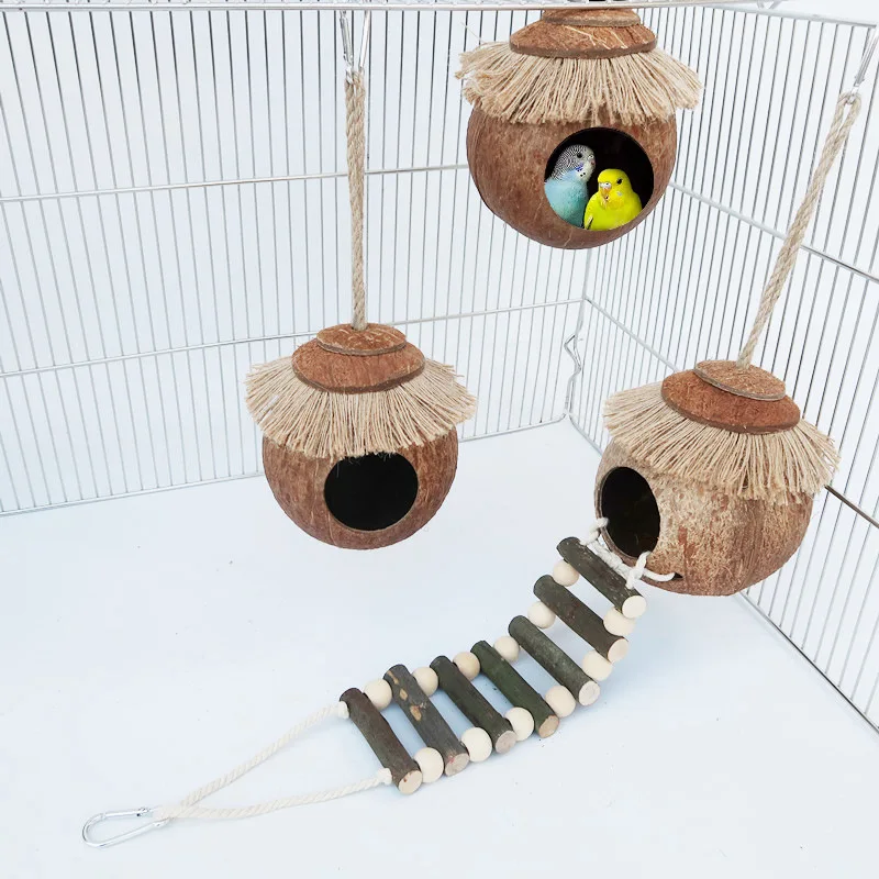 

Golden bear hamster climbing ladder coconut shell sleeping relief boring hole dodging house toy park landscaping tunnel maze DIY