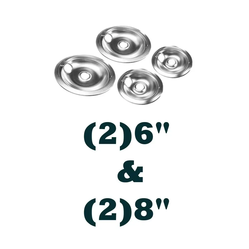 Сменный комплект кастрюль для капель и т. д., хром (2) 6" и (2) 8