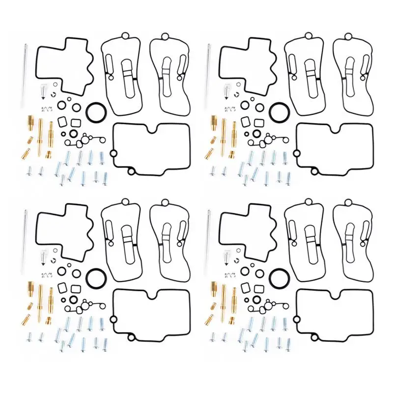 

4 Sets Carburetor Carb Repair Rebuild Kit Gasket Fit for Yamaha YFZ450 2004 2005 2006 2007 2008 2009