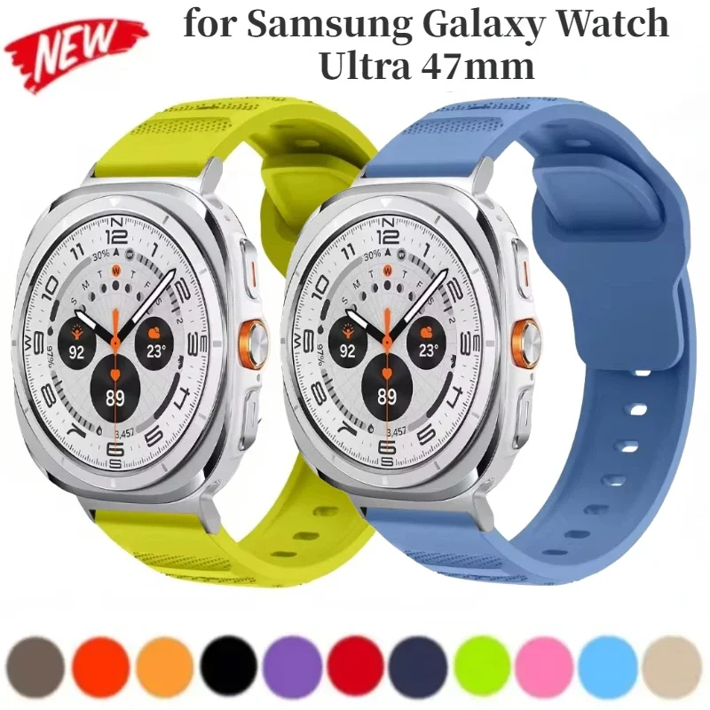 

Silicone Strap for Samsung Galaxy Watch 8-7 Ultra 47mm Sports Breathable Replacement Bracelet for Galaxy Watch Ultra Correa Band