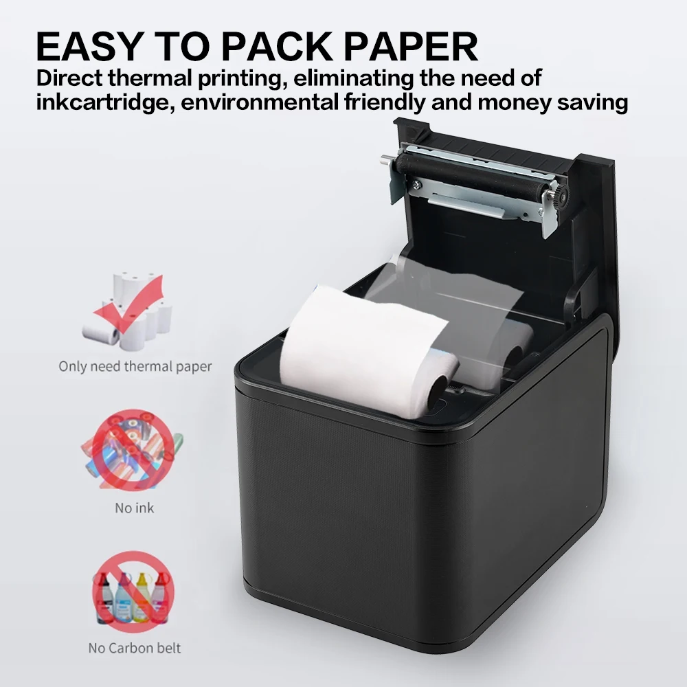 Thermo bon drucker 80t USB-Drucker 80mm Hand drucker Drucker mit Auto Cutter Pos Drucker Küchen drucker