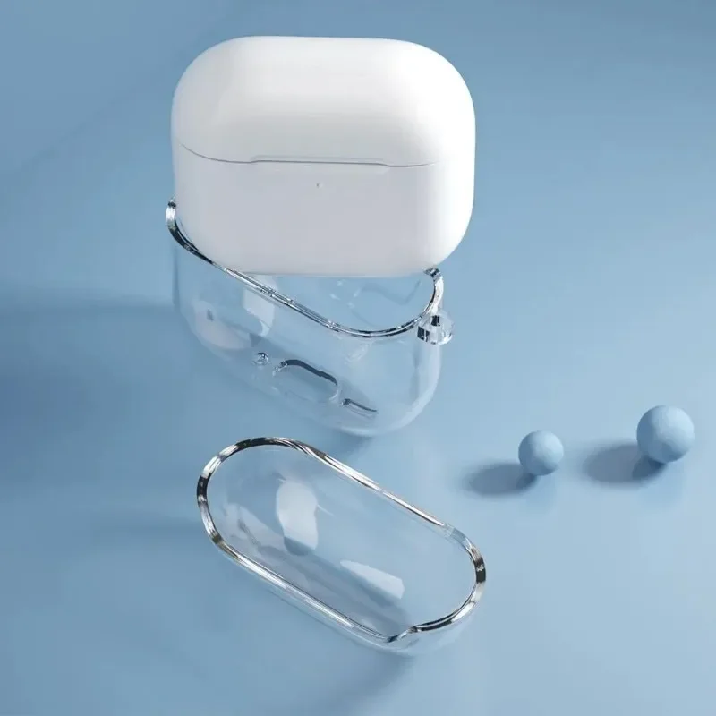Étui transparent pour écouteurs Airpods 4 génération, étuis souples en TPU, étui transparent pour Airpods 4 sacs avec porte-clés