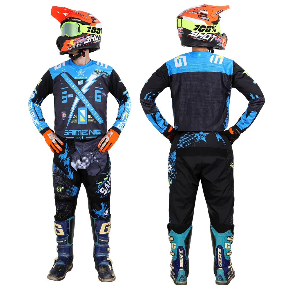 NEW 2022 SAIMENG RACING enduro motocross gear set mx jersey pants motorbike clothing mtb carracing suit Off Road equipment