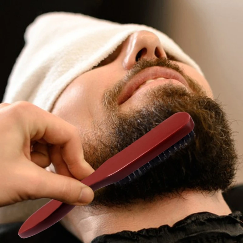 فرشاة اللحية فرشاة شعر الخنزير اللحية فرشاة الشارب فرشاة الحلاقة سهلة الاستخدام دروبشيبينغ