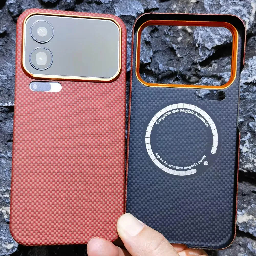 

High-end Carbon Fabric Fiber Aramid Case For Xiaomi 17 Pro Max / Xiaomi 17 Pro For Magsafe Magnetic Magnets