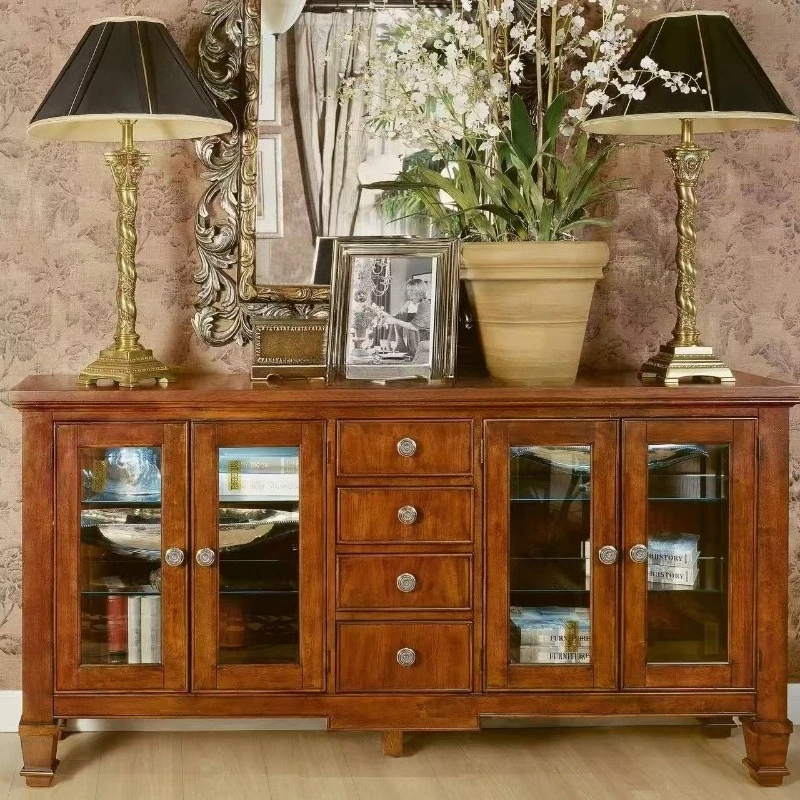 

Traditional decorative cabinet entrance entrance cabinet American country display restaurant side