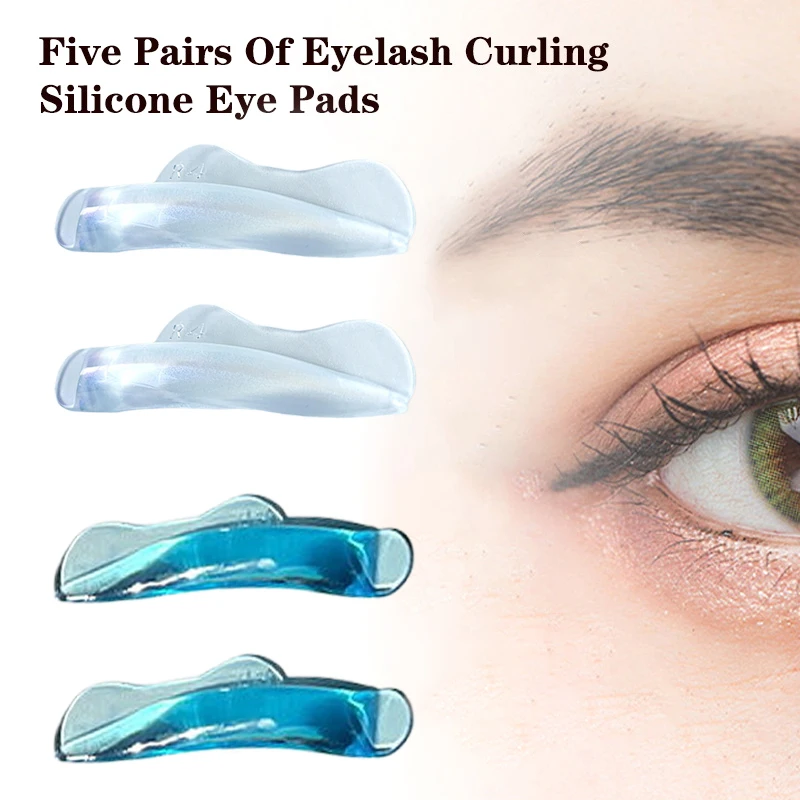 Coussinets de levage de cils en Silicone sans colle, 5 paires, tampons de permanente pour Extension de cils, tige de recourbe-cils, outils de maquillage et de beauté