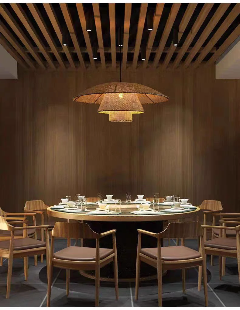 Handgefertigte Vintage-Rattan-Pendelleuchte von Nik – dekorative Leuchte für Esszimmer, Küche oder Loft