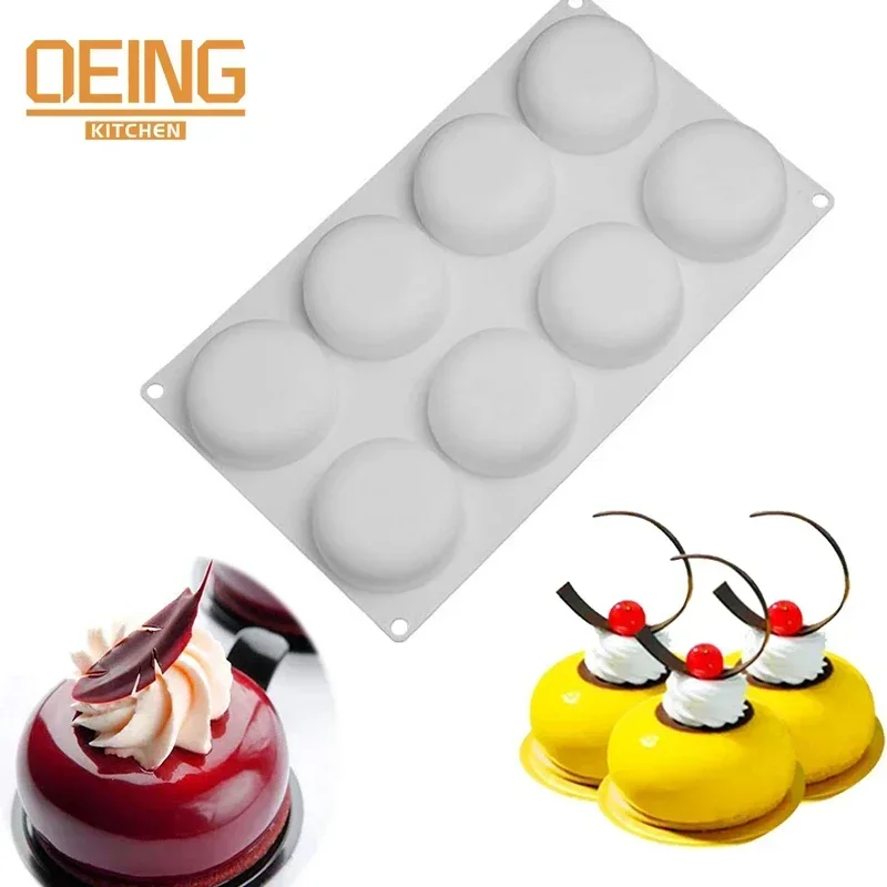 Round Chocolate Candy Mold Silicone Molds for Confectionery Heart Candy Jello Pudding Doughnut Mould Baking Forms Tools