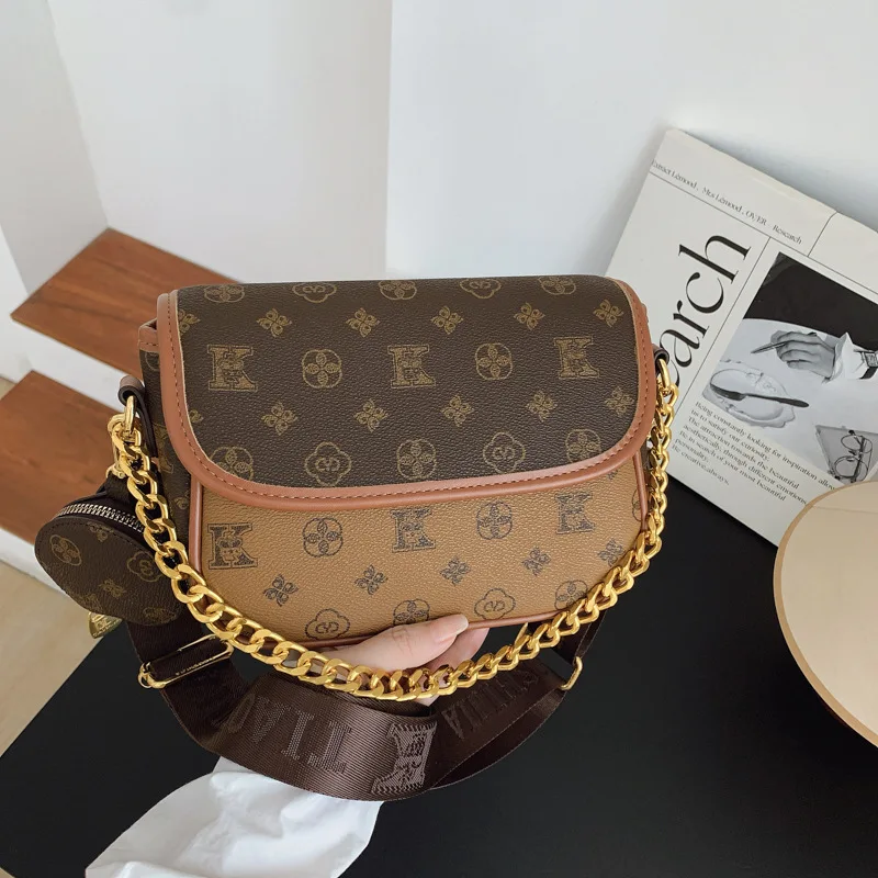 

2025 Fashion Women's Crossbody Bag - Square PU Leather Purse with Chain Strap, Compact Work Handbag, Daily Shoulder Bag