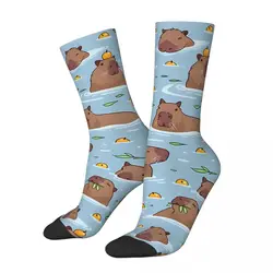 Calcetines de baño con patrón de dibujos animados Kawaii, calcetines deportivos, Capybara