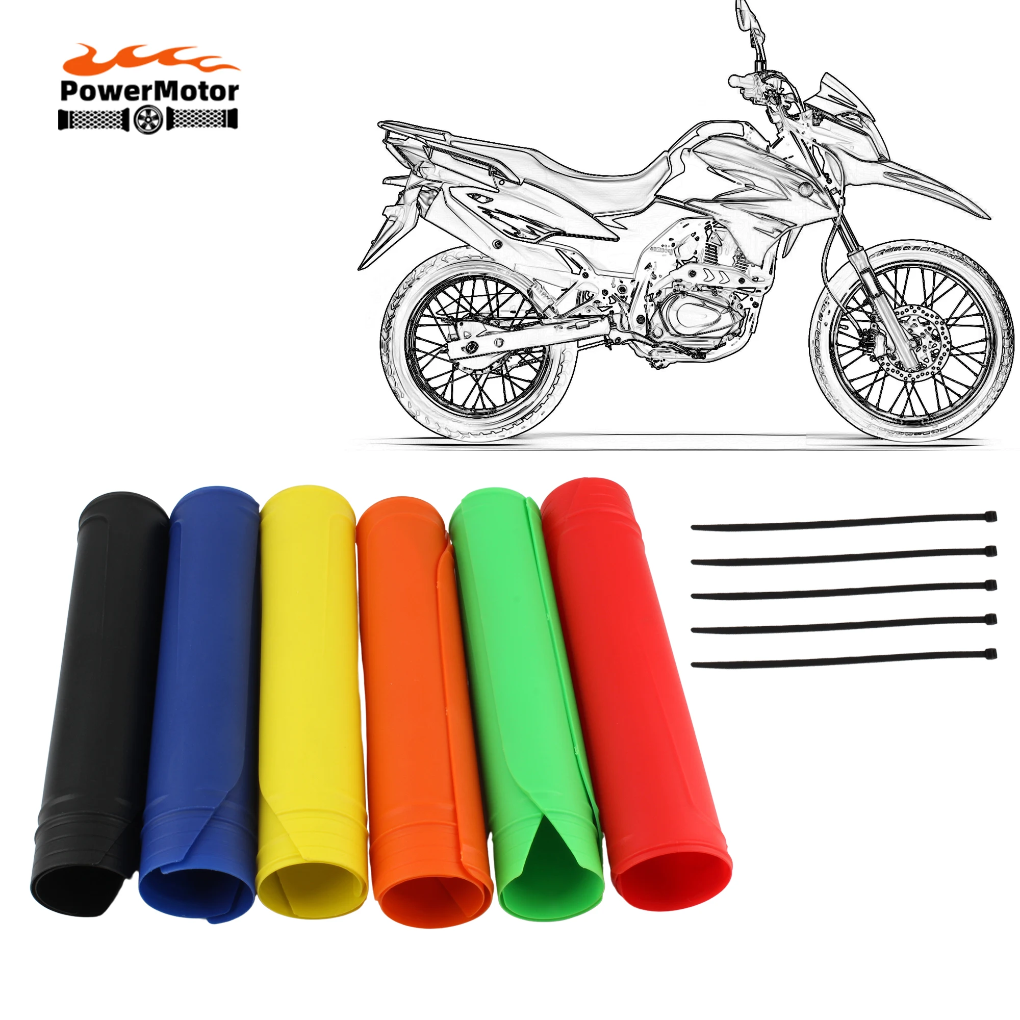 

Universal Motorcycle Shock Absorber Guard Protector Fork Plastic Cover For KTM Honda Kawasaki Suzuki Yamaha Protective Parts
