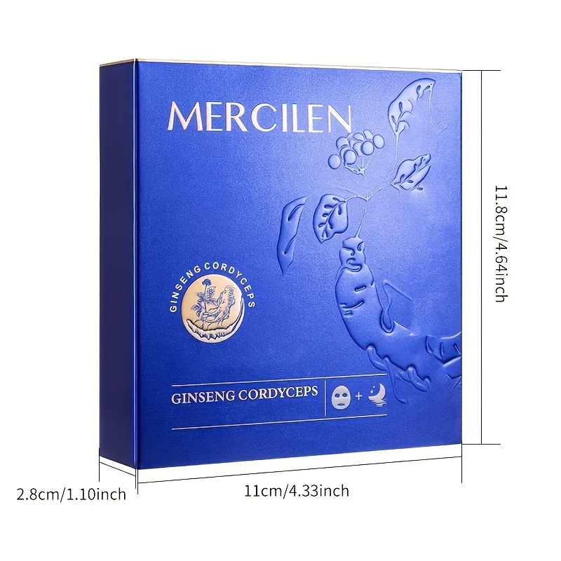 MERCILEN Ginseng Cordyceps Collagen Luxurious Firming and Moisturizing Mask 4g x 20 packs, deeply moisturizes and firms the skin, cleanses deeply and brightens the skin tone, making the skin look younger, a skin care product suitable for all skin types